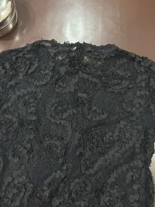 Black Lace /Sheer Top with bell/flared sleeves