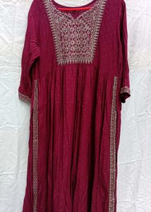 Grape Wine colour Kurta suit set