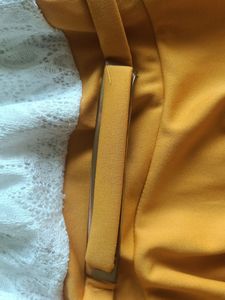 Yellow Dress Both Simple And Off Shoulder