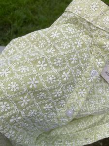 Fresh Mint Green Embroidered Short Kurta Set
