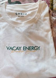 Vacay Energy White Graphic Tee