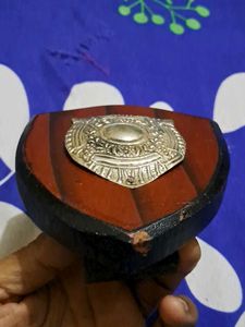 Vintage Wooden Shield Plaque