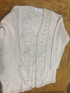 Vintage Floral Embroidered Cardigan