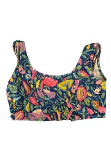 Blue Floral Corset Top