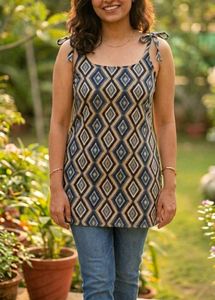 Stylish Diamond Print Mini Dress