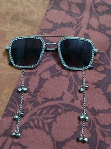 Sparkling Embellished Square Sunglasses