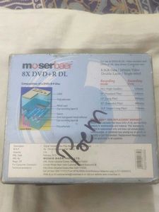 Moserbaer DVD+R DL(8.5GB Data/240 Mins Video)