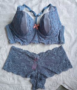 Blue Hunkemoler Lace Lingerie Set