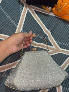 Sparkling Silver Evening Clutch