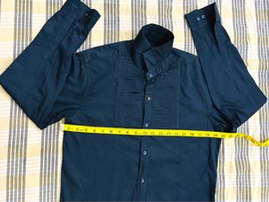 DENNISON Neavy Blue Party Wear Shirt (M)