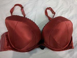 Red Satin Bra💛 with34,36D
