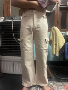 Beige Cargo Pants