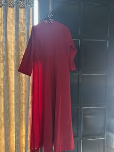 Elegant Red Embroidered Kurta