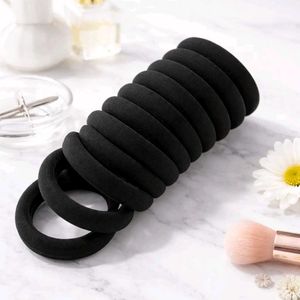 Premium Black Hair Rubber Bands for Women - 20Pcs