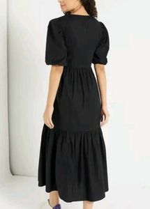 Black Puff Sleeve Dress