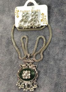 Silver-Tone Pendant Neckpiece....
