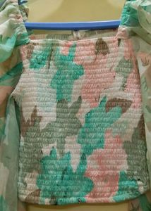 Boho Floral Smocked Crop Top