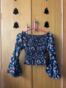 Floral Smocked Off-Shoulder Top
