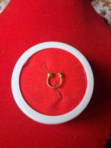 Elegant Gold Nose Pin with double stone
