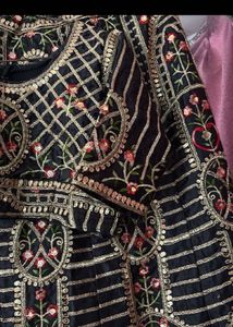 Elegant Black Embroidered Lehenga Choli