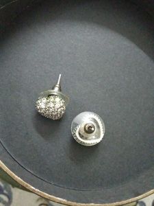 Vintage 925 sterling silver Heart Stud Earrings