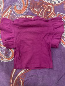 Cute Pink Ruffle Top