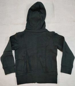 Kids Dark Green Zip-Up Hoodie