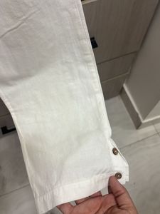 Classic White Cotton Kurti  Pants