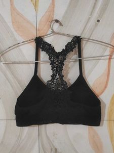 Black Lace Sports Bra