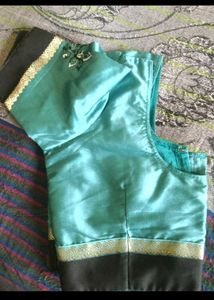 Beautiful Teal Saree Blouse