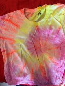 Vibrant Tie-Dye T-Shirt with Knot Detail