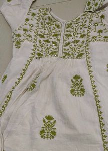 Embroidered Kurta with Mirror Work(offers accepted