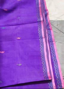 Vibrant Pink &amp; Purple Silk Saree