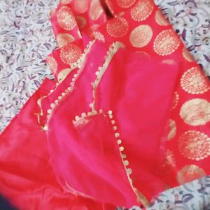 Red Colour 3ps Suit Set