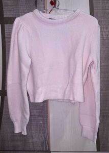 Chic Baby Pink Puff Sleeve Sweater