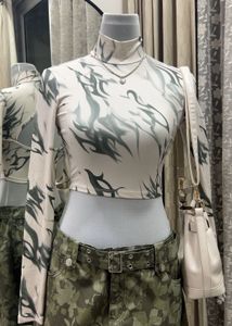 BERSHKA Rare Find Flame Crop Top
