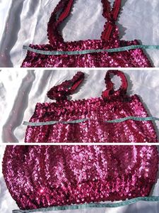 Brand New (Veramont) Pink Sequin Blouse/ Crop Top