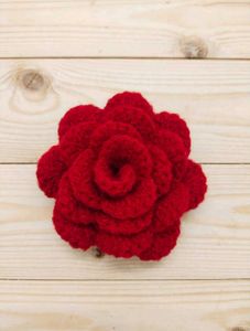 Handmade Crochet Red Rose
