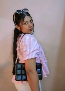 Striped Peplum Top