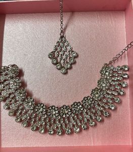 Silver Jewel Set with Maang Tikka