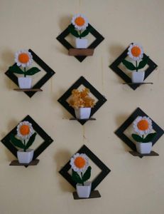 Crochet Daisy Flower pot