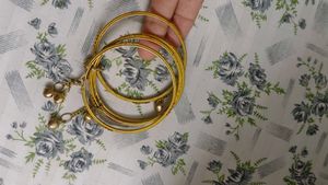 golden bangles with ghungroo
