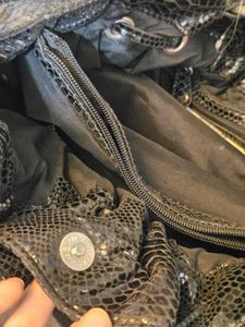 Nine West y2k python slouchy studded bag