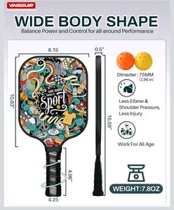 VINSGUIR Pickleball Paddles Set of 2