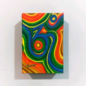 Om Spiritual Art Handpainted on canvas