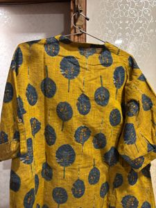 Joules Mustard Leaf Print Tunic