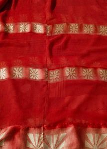 dark red joint sari