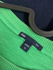 GAP SPOTIFY Green Striped Long Sleeve Top