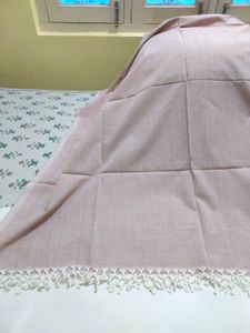 Mauve Throw Blanket with Fringe
