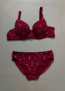 Red VOGUE Bra &amp; Panty Set